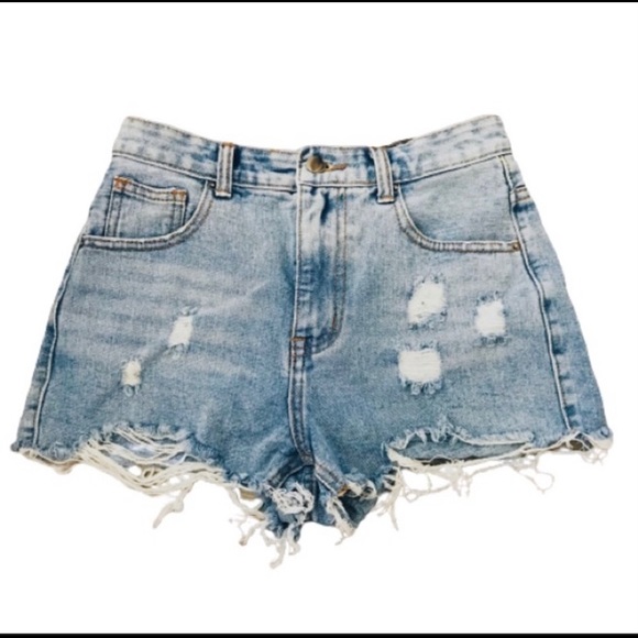 Momokrom Pants - Momokrom Distressed Cutoff Shorts